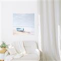 Picture of Soft Blue Boat _GroupedProduct_Square_Unframed_Print_Only_