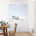 Picture of Soft Blue Boat _GroupedProduct_Square_Unframed_Print_Only_