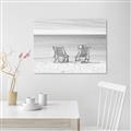 Picture of Muskoka Chairs with hats _GroupedProduct_Rectangle_Landscape_Photography _GroupedProduct_Rectangle_Landscape_Unframed_Print_Only_