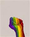 Picture of Rainbow Fist _GroupedProduct_Rectangle_Portrait_Unframed_Print_Only_