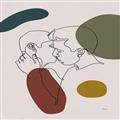 Picture of Line drawn Kiss I _GroupedProduct_Rectangle_Portrait_Unframed_Print_Only_
