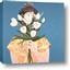 Picture of Girl with bouquet of flowers
