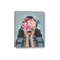 Picture of Girl with bouquet of flowers II _GroupedProduct_Rectangle_Portrait_Canvas_