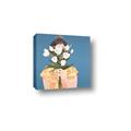 Picture of Girl with bouquet of flowers _GroupedProduct_Square_Canvas_
