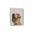 Picture of Two girls with rainbow flag _GroupedProduct_Rectangle_Portrait_Canvas_