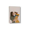 Picture of Two girls with rainbow flag _GroupedProduct_Rectangle_Portrait_Canvas_