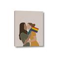 Picture of Two girls with rainbow flag _GroupedProduct_Rectangle_Portrait_Canvas_