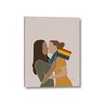 Picture of Two girls with rainbow flag _GroupedProduct_Rectangle_Portrait_Canvas_
