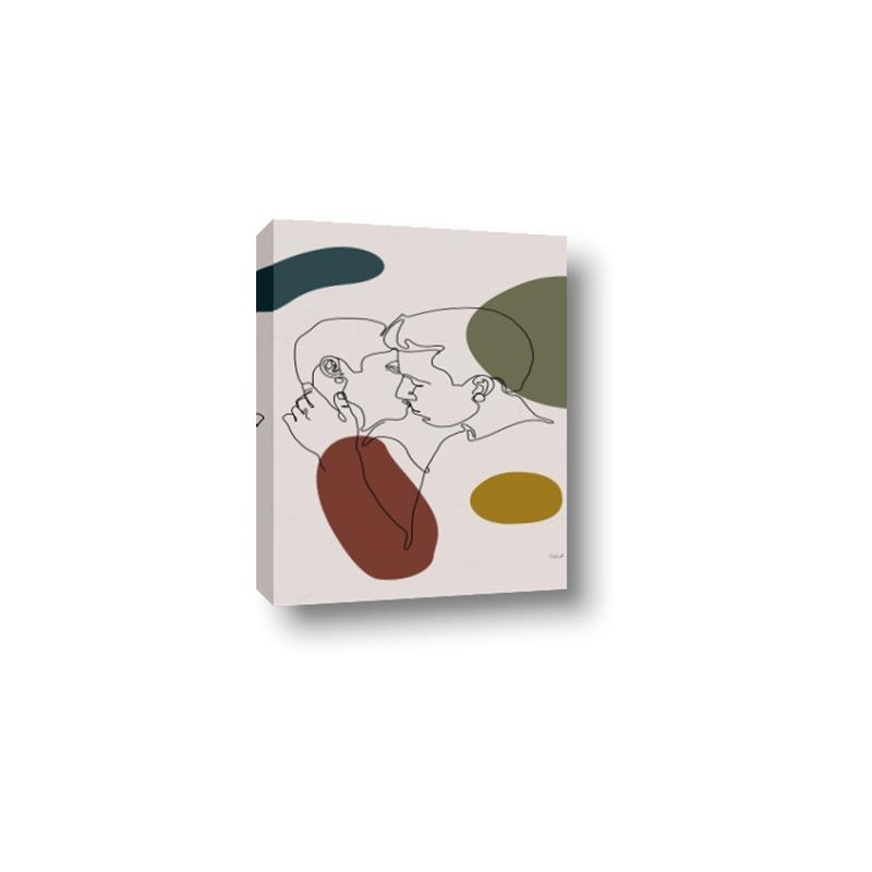 Picture of Line drawn Kiss I _GroupedProduct_Rectangle_Portrait_Canvas_