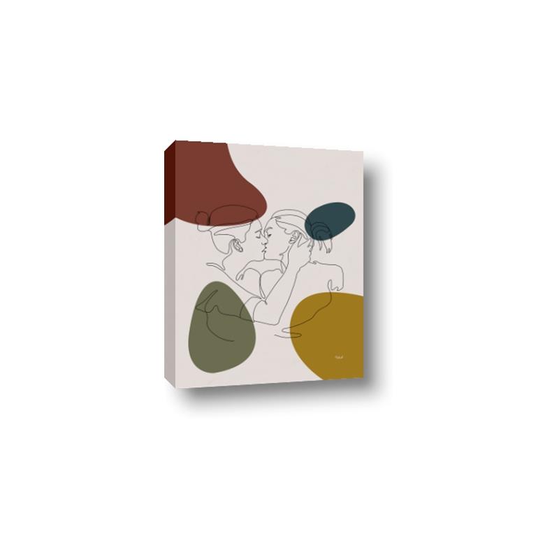 Picture of Line drawn Kiss II _GroupedProduct_Rectangle_Portrait_Canvas_