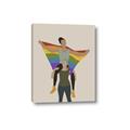 Picture of Two girls with rainbow flag II _GroupedProduct_Rectangle_Portrait_Canvas_