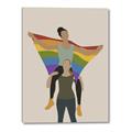 Picture of Two girls with rainbow flag II _GroupedProduct_Rectangle_Portrait_Canvas_