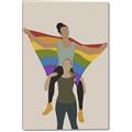 Picture of Two girls with rainbow flag II _GroupedProduct_Rectangle_Portrait_Canvas_