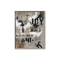 Picture of Newsprint Joy _GroupedProduct_Rectangle_Portrait_Canvas_Framed_