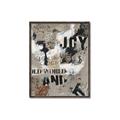 Picture of Newsprint Joy _GroupedProduct_Rectangle_Portrait_Canvas_Framed_