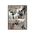 Picture of Newsprint Joy _GroupedProduct_Rectangle_Portrait_Canvas_Framed_