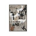 Picture of Newsprint Joy _GroupedProduct_Rectangle_Portrait_Canvas_Framed_