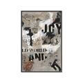 Picture of Newsprint Joy _GroupedProduct_Rectangle_Portrait_Canvas_Framed_