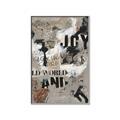 Picture of Newsprint Joy _GroupedProduct_Rectangle_Portrait_Canvas_Framed_