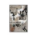 Picture of Newsprint Joy _GroupedProduct_Rectangle_Portrait_Canvas_Framed_