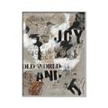 Picture of Newsprint Joy _GroupedProduct_Rectangle_Portrait_Canvas_Framed_