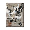 Picture of Newsprint Joy _GroupedProduct_Rectangle_Portrait_Canvas_Framed_