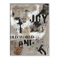Picture of Newsprint Joy _GroupedProduct_Rectangle_Portrait_Canvas_Framed_