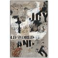 Picture of Newsprint Joy _GroupedProduct_Rectangle_Portrait_Canvas_Framed_