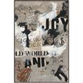 Picture of Newsprint Joy _GroupedProduct_Rectangle_Portrait_Canvas_Framed_