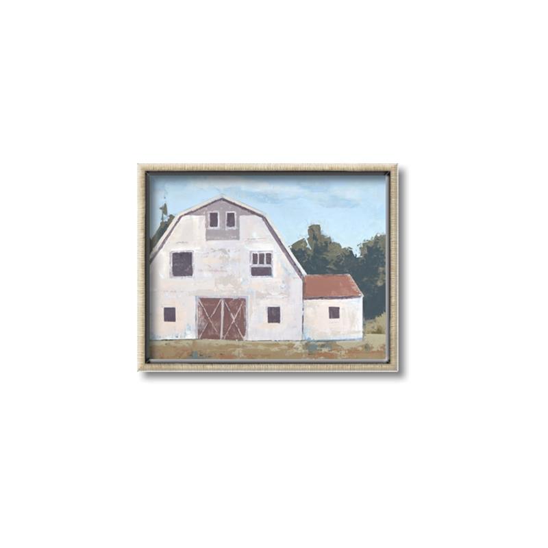 Picture of Red roof barn _GroupedProduct_Rectangle_Landscape_Canvas_Framed_