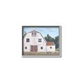 Picture of Red roof barn _GroupedProduct_Rectangle_Landscape_Canvas_Framed_