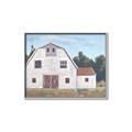 Picture of Red roof barn _GroupedProduct_Rectangle_Landscape_Canvas_Framed_