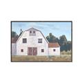 Picture of Red roof barn _GroupedProduct_Rectangle_Landscape_Canvas_Framed_