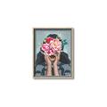 Picture of Girl with bouquet of flowers II _GroupedProduct_Rectangle_Portrait_Canvas_Framed_