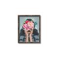 Picture of Girl with bouquet of flowers II _GroupedProduct_Rectangle_Portrait_Canvas_Framed_