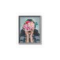 Picture of Girl with bouquet of flowers II _GroupedProduct_Rectangle_Portrait_Canvas_Framed_