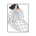 Picture of Lady Checks I _GroupedProduct_Rectangle_Portrait_Canvas_Framed_