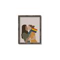 Picture of Two girls with rainbow flag _GroupedProduct_Rectangle_Portrait_Canvas_Framed_