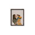 Picture of Two girls with rainbow flag _GroupedProduct_Rectangle_Portrait_Canvas_Framed_