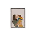 Picture of Two girls with rainbow flag _GroupedProduct_Rectangle_Portrait_Canvas_Framed_