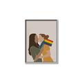 Picture of Two girls with rainbow flag _GroupedProduct_Rectangle_Portrait_Canvas_Framed_