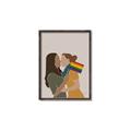 Picture of Two girls with rainbow flag _GroupedProduct_Rectangle_Portrait_Canvas_Framed_