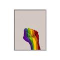 Picture of Rainbow Fist _GroupedProduct_Rectangle_Portrait_Canvas_Framed_