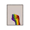 Picture of Rainbow Fist _GroupedProduct_Rectangle_Portrait_Canvas_Framed_
