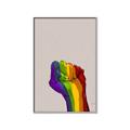 Picture of Rainbow Fist _GroupedProduct_Rectangle_Portrait_Canvas_Framed_