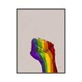 Picture of Rainbow Fist _GroupedProduct_Rectangle_Portrait_Canvas_Framed_