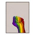 Picture of Rainbow Fist _GroupedProduct_Rectangle_Portrait_Canvas_Framed_