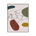Picture of Line drawn Kiss I _GroupedProduct_Rectangle_Portrait_Canvas_Framed_