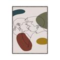 Picture of Line drawn Kiss I _GroupedProduct_Rectangle_Portrait_Canvas_Framed_