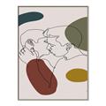 Picture of Line drawn Kiss I _GroupedProduct_Rectangle_Portrait_Canvas_Framed_